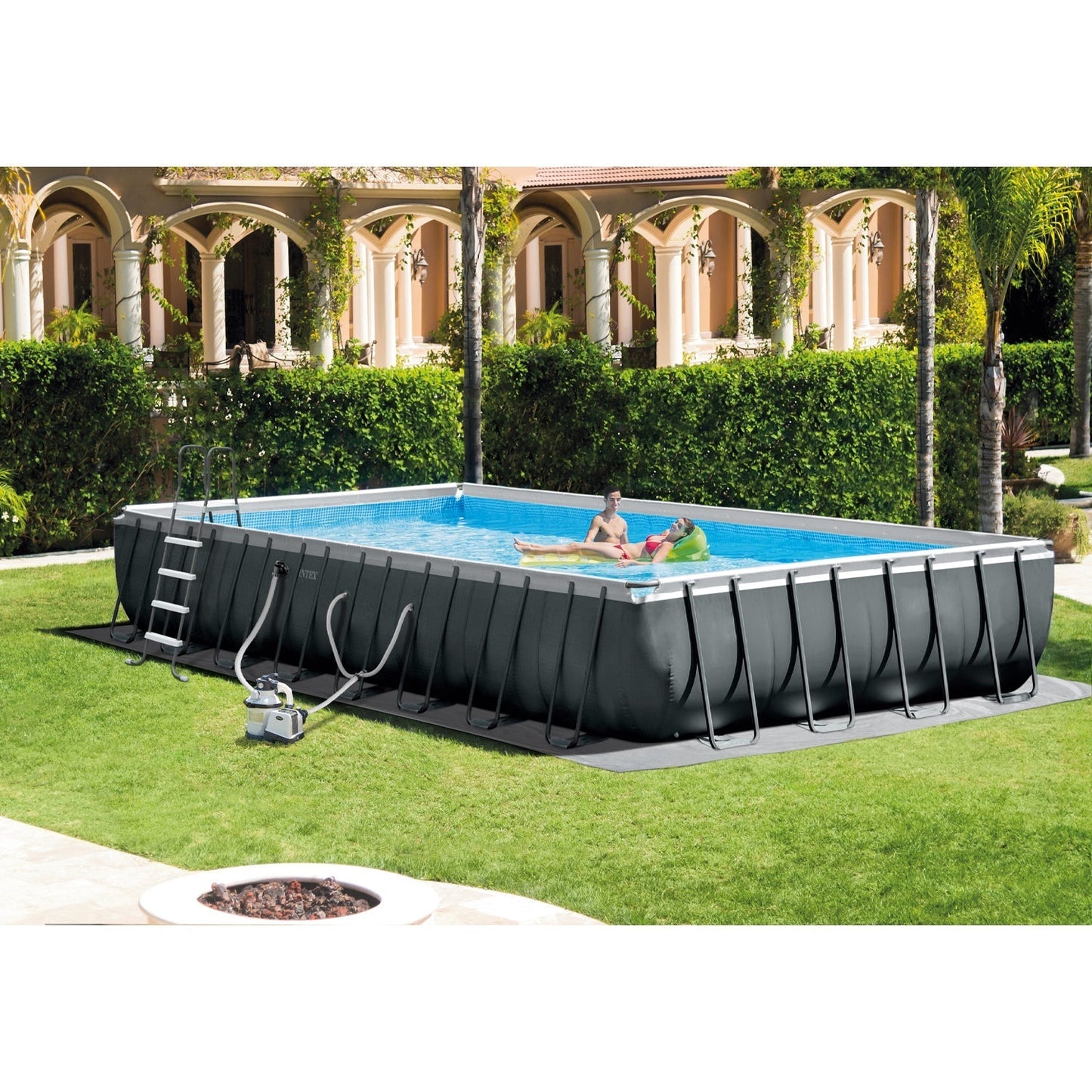 Intex 32' x 16' x 52" Rectangular Ultra XTR Frame Above Ground Swimming Pool Set