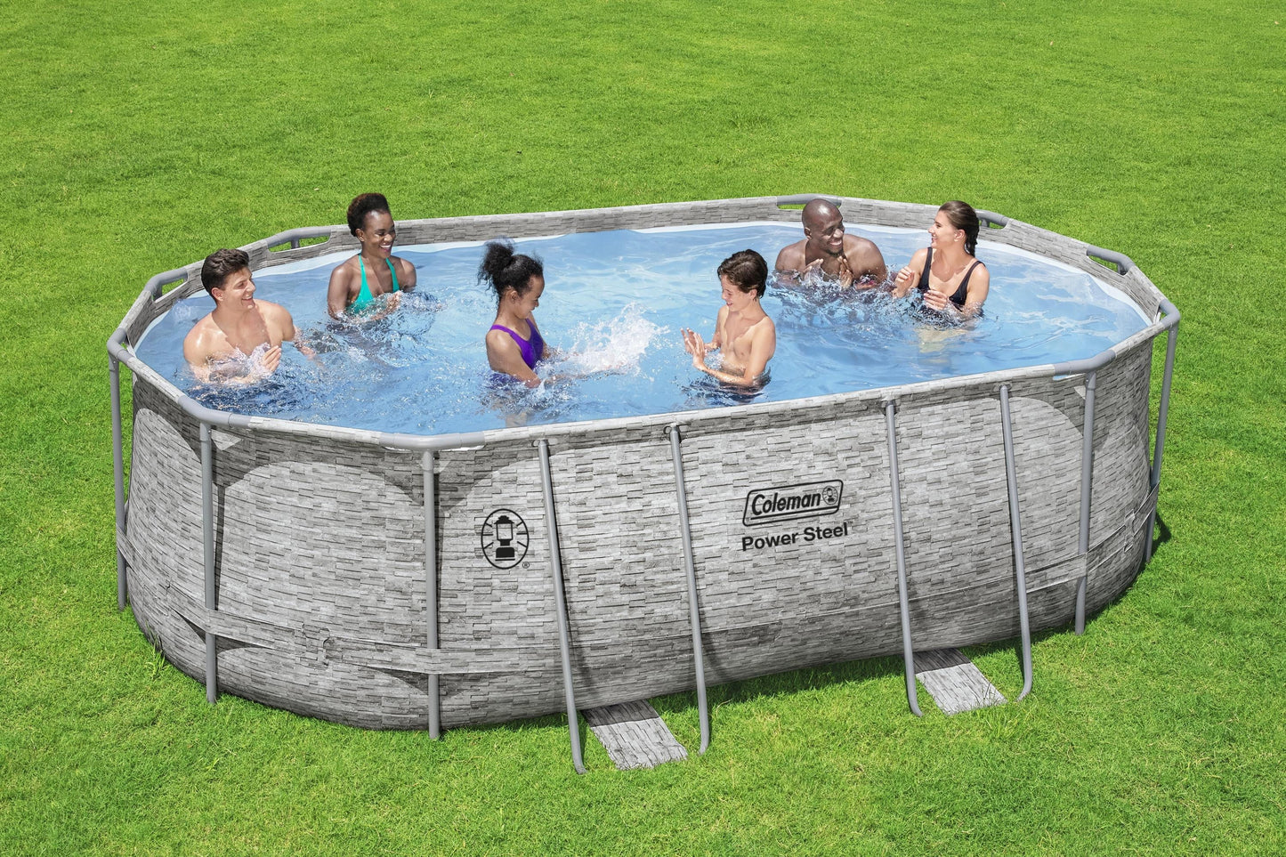 Coleman Power Steel Frame 16' x 10' x 48" Oval Pool Set