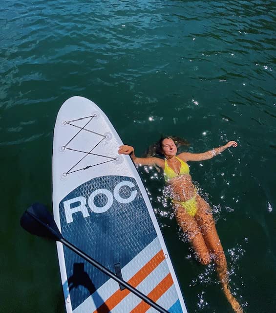 Roc Inflatable Stand Up Paddle Boards , Wide Stable Design, Non-Slip Comfort Deck