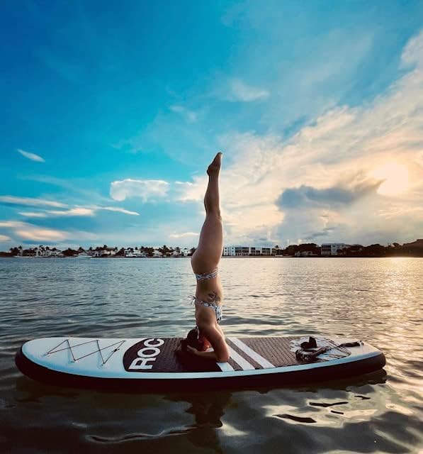 Roc Inflatable Stand Up Paddle Boards , Wide Stable Design, Non-Slip Comfort Deck
