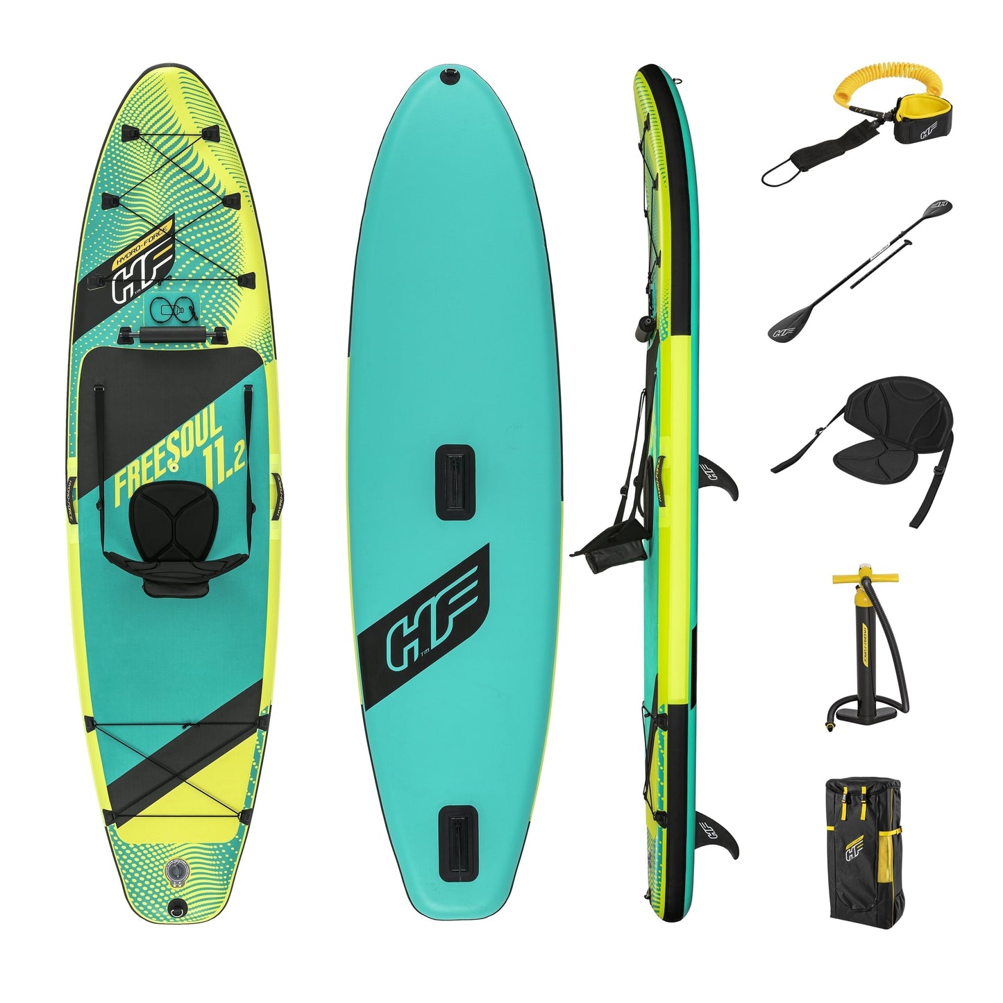 Hydro-Force Freesoul Tech Convertible Stand-up Paddleboard and Inflatable Kayak Set