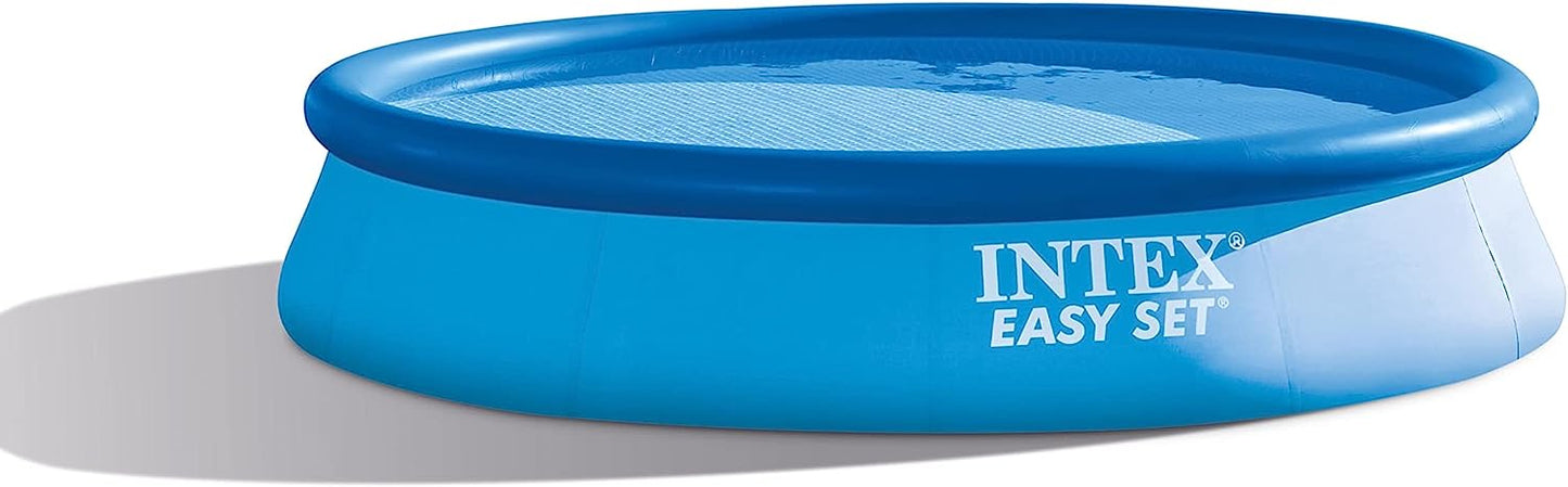 INTEX 28167EH Easy Set Inflatable Swimming Pool Set: 15ft x 48in – Includes 1000 GPH Cartridge Filter Pump – Removable Ladder – Pool Cover – Ground Cloth
