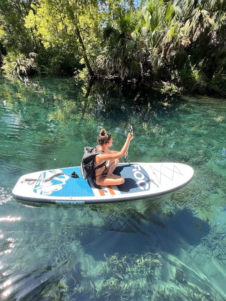 Roc Inflatable Stand Up Paddle Boards , Wide Stable Design, Non-Slip Comfort Deck