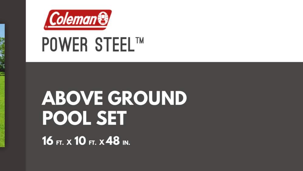 Coleman Power Steel Frame 16' x 10' x 48" Oval Pool Set