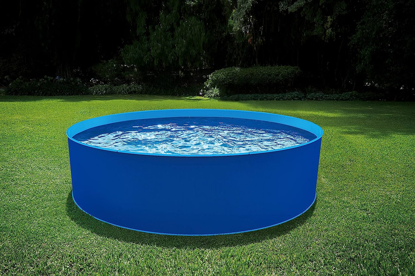 Blue Wave Cobalt Steel Wall Pool Package - 12-ft Round 36-in Deep