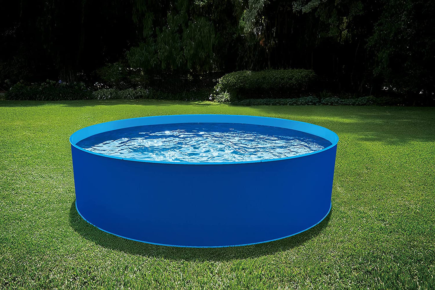 Blue Wave Cobalt Steel Wall Pool Package - 12-ft Round 36-in Deep