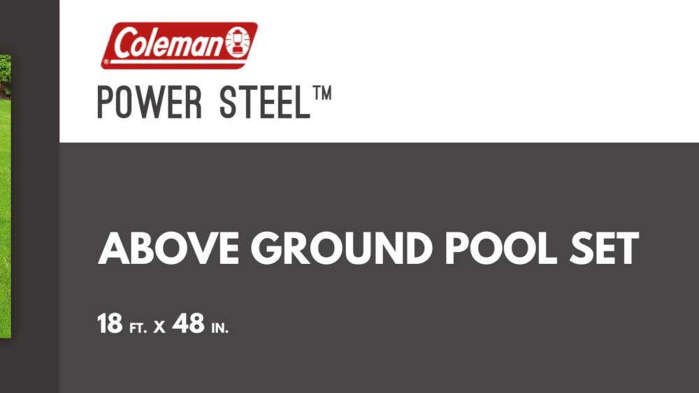 Coleman Power Steel 18’ x 48” Round Above Ground Pool Set