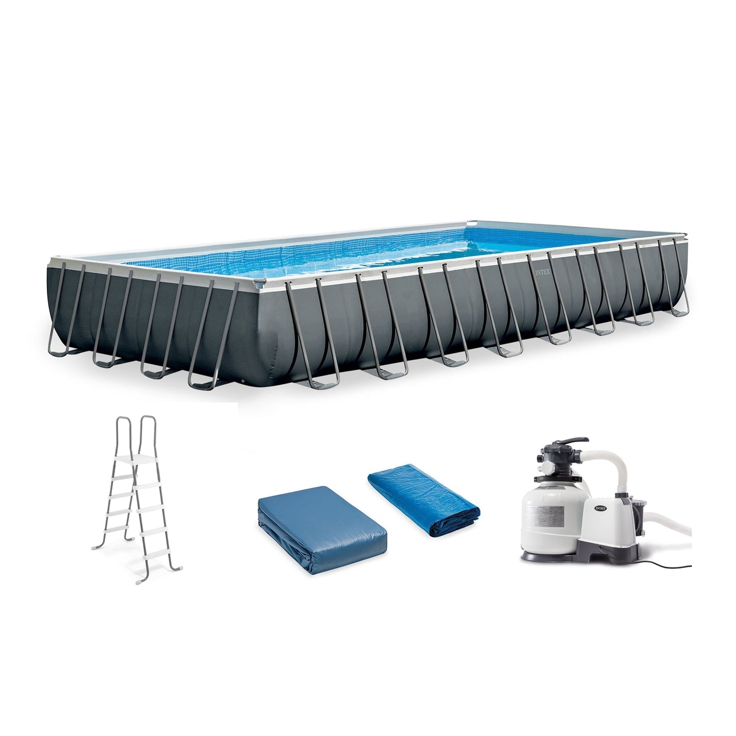 Intex 32' x 16' x 52" Rectangular Ultra XTR Frame Above Ground Swimming Pool Set