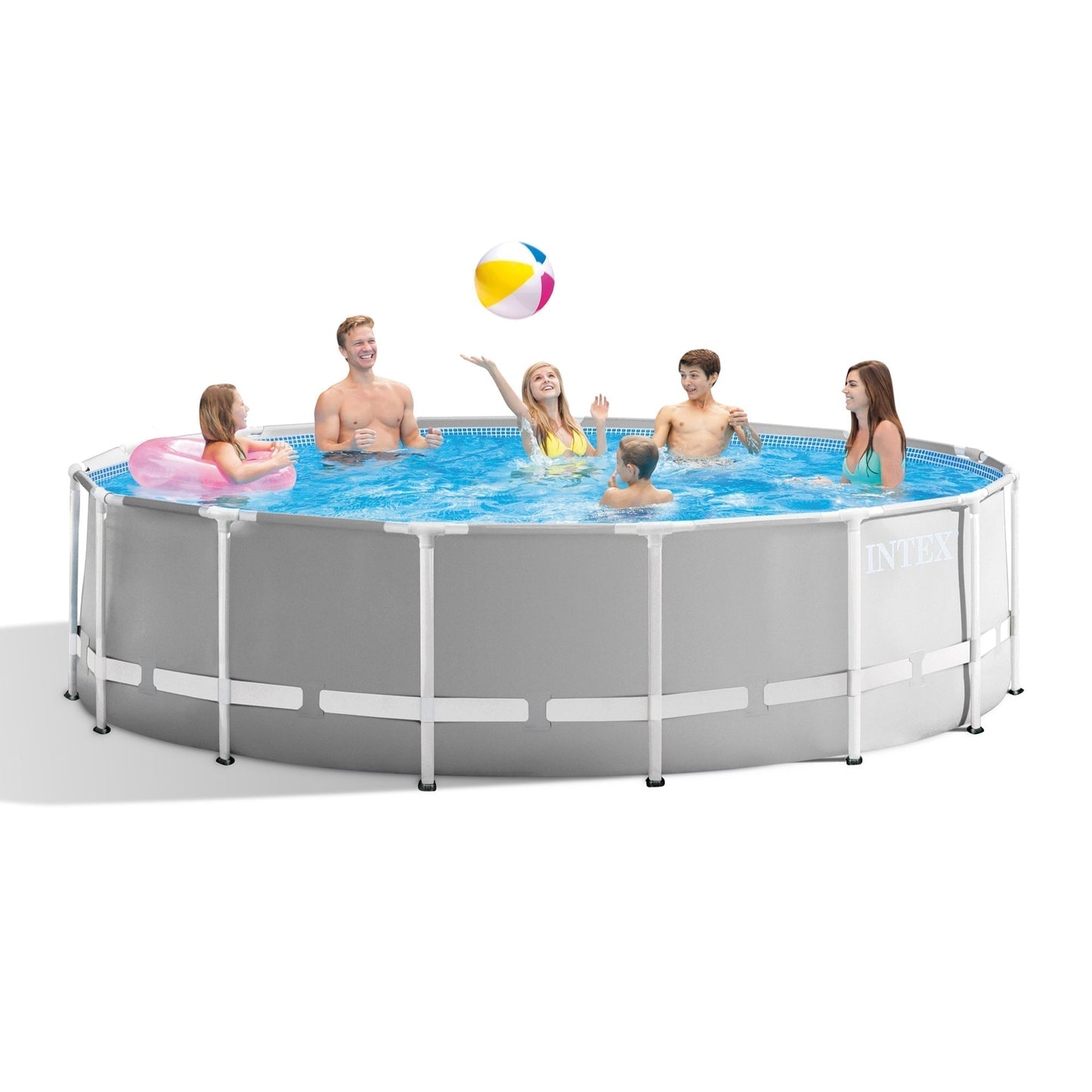 Intex 15ft x 48in Prism Above Ground Swimming Pool Set with Ladder and Cover