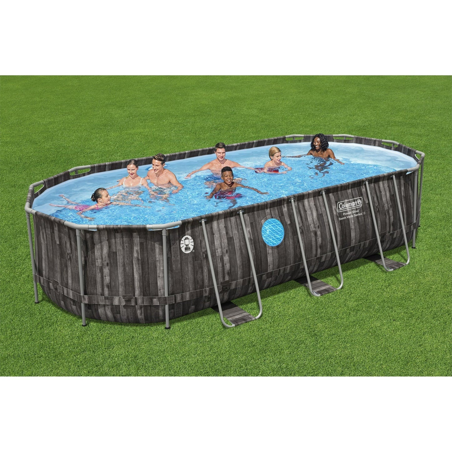 Coleman Power Steel Swim Vista Series II 20′ x 10′ x 48″ Above-Ground Oval Pool Set