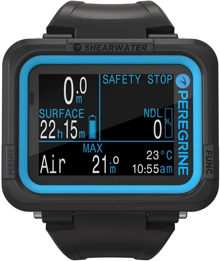 Shearwater Peregrine Air, Nitrox, 3 Gas Nitrox, Gauge Wrist Computer