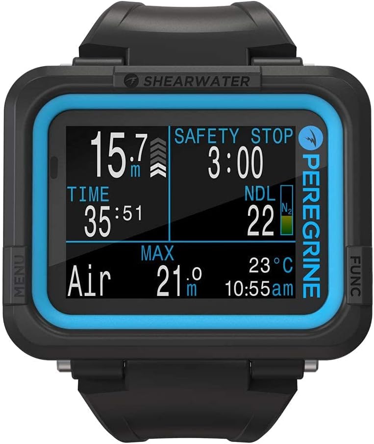 Shearwater Peregrine Air, Nitrox, 3 Gas Nitrox, Gauge Wrist Computer