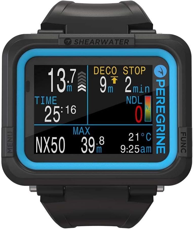 Shearwater Peregrine Air, Nitrox, 3 Gas Nitrox, Gauge Wrist Computer