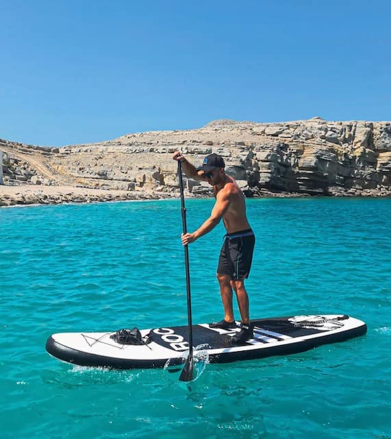 Roc Inflatable Stand Up Paddle Boards , Wide Stable Design, Non-Slip Comfort Deck