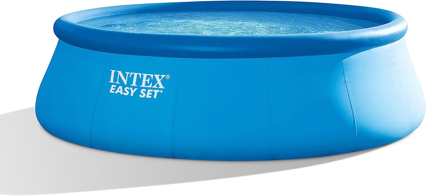 INTEX 28167EH Easy Set Inflatable Swimming Pool Set: 15ft x 48in – Includes 1000 GPH Cartridge Filter Pump – Removable Ladder – Pool Cover – Ground Cloth
