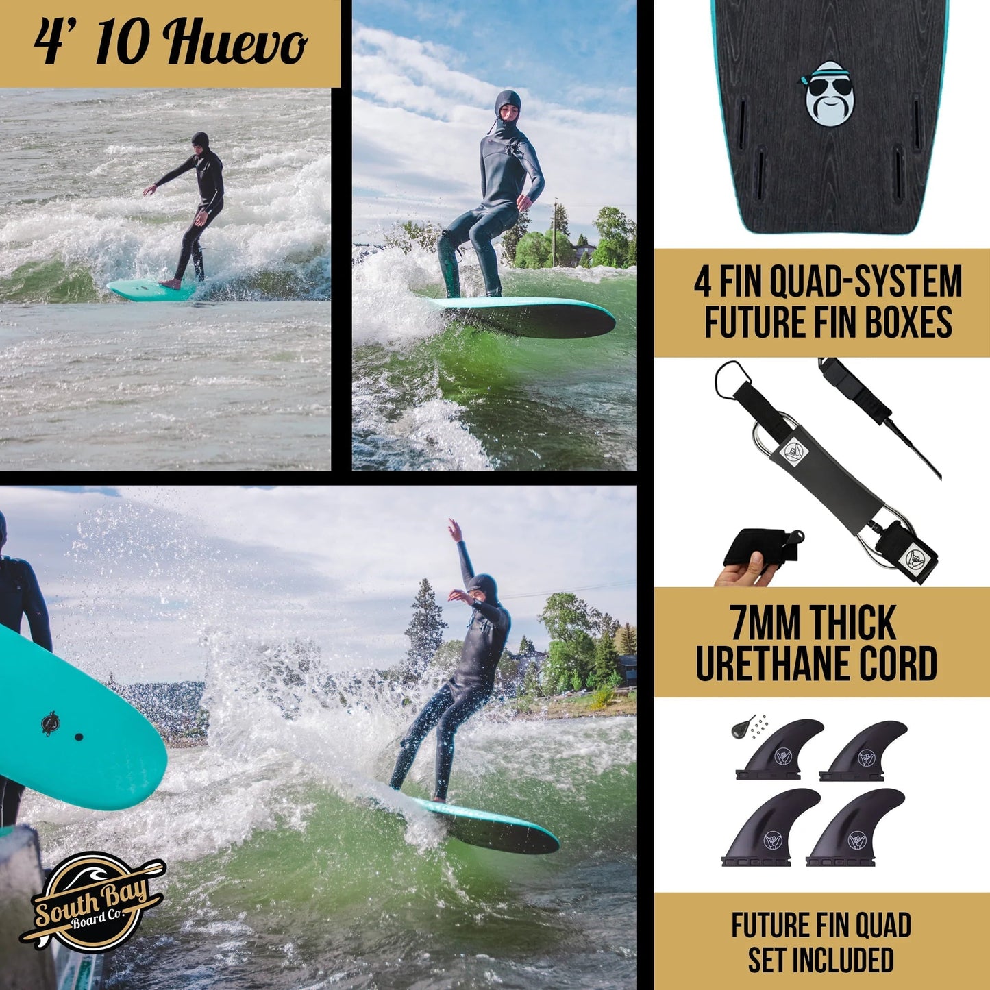 4'10 Huevo Hybrid Surfboard