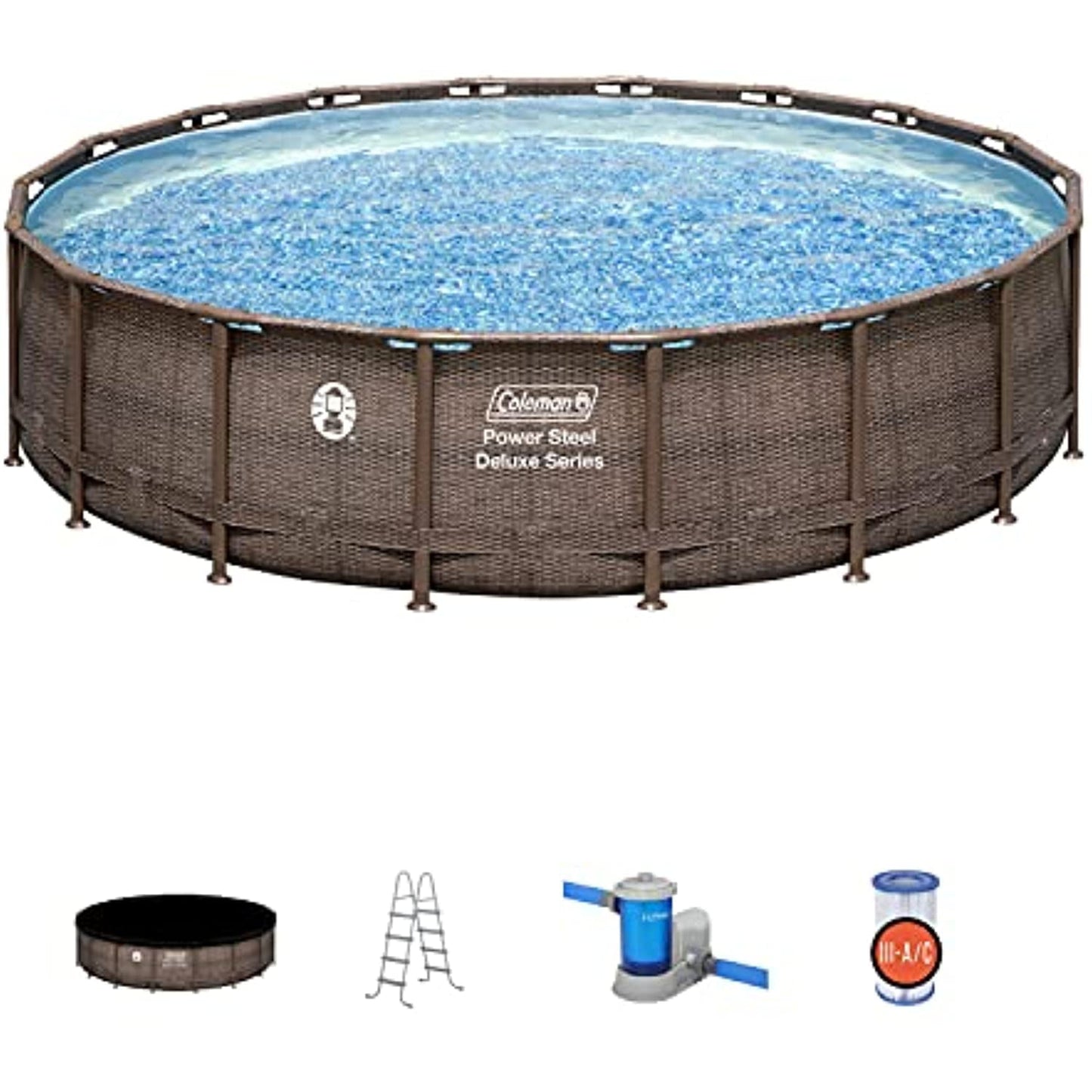 Coleman Power Steel 18’ x 48” Round Above Ground Pool Set