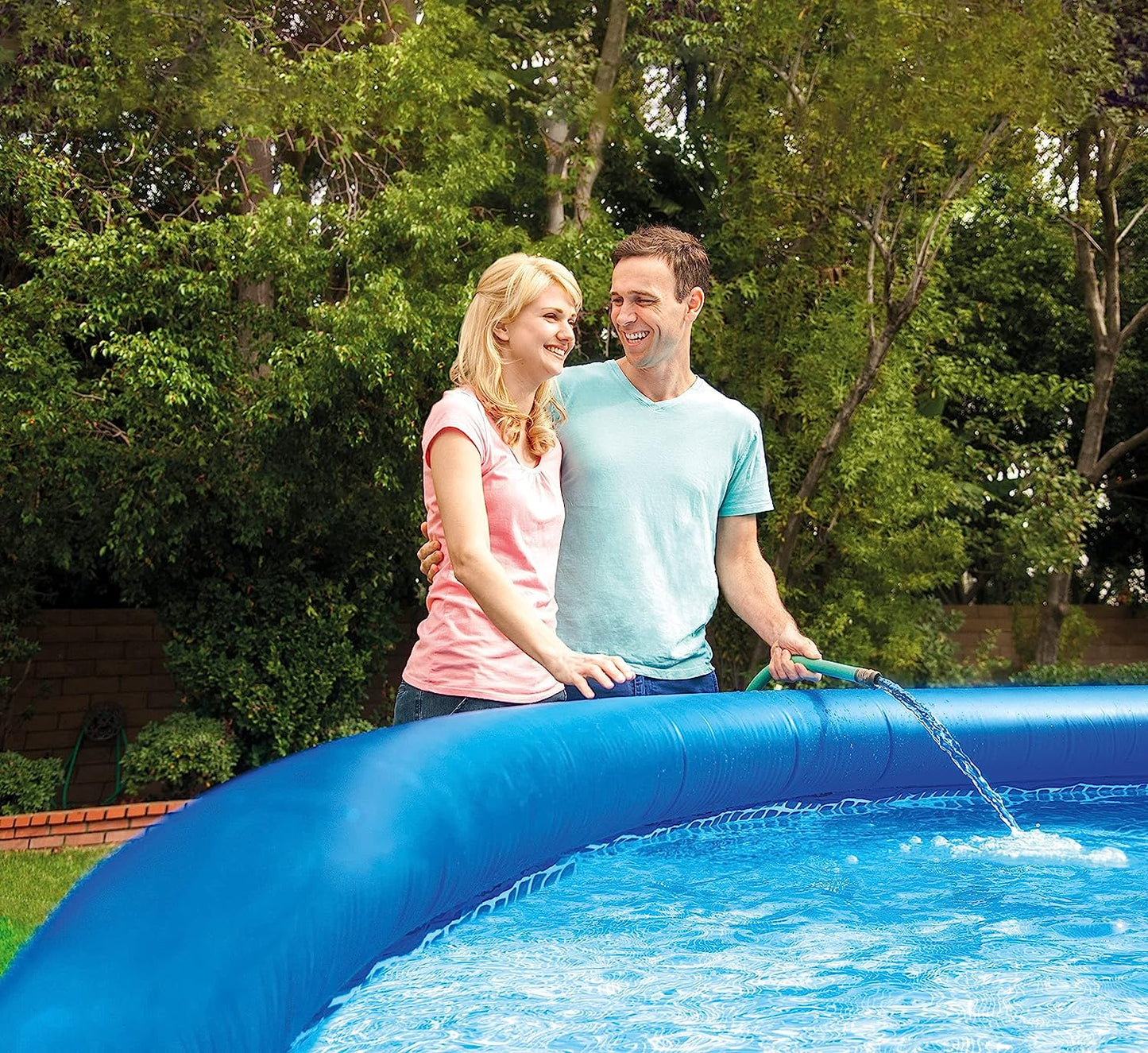 INTEX 28167EH Easy Set Inflatable Swimming Pool Set: 15ft x 48in – Includes 1000 GPH Cartridge Filter Pump – Removable Ladder – Pool Cover – Ground Cloth