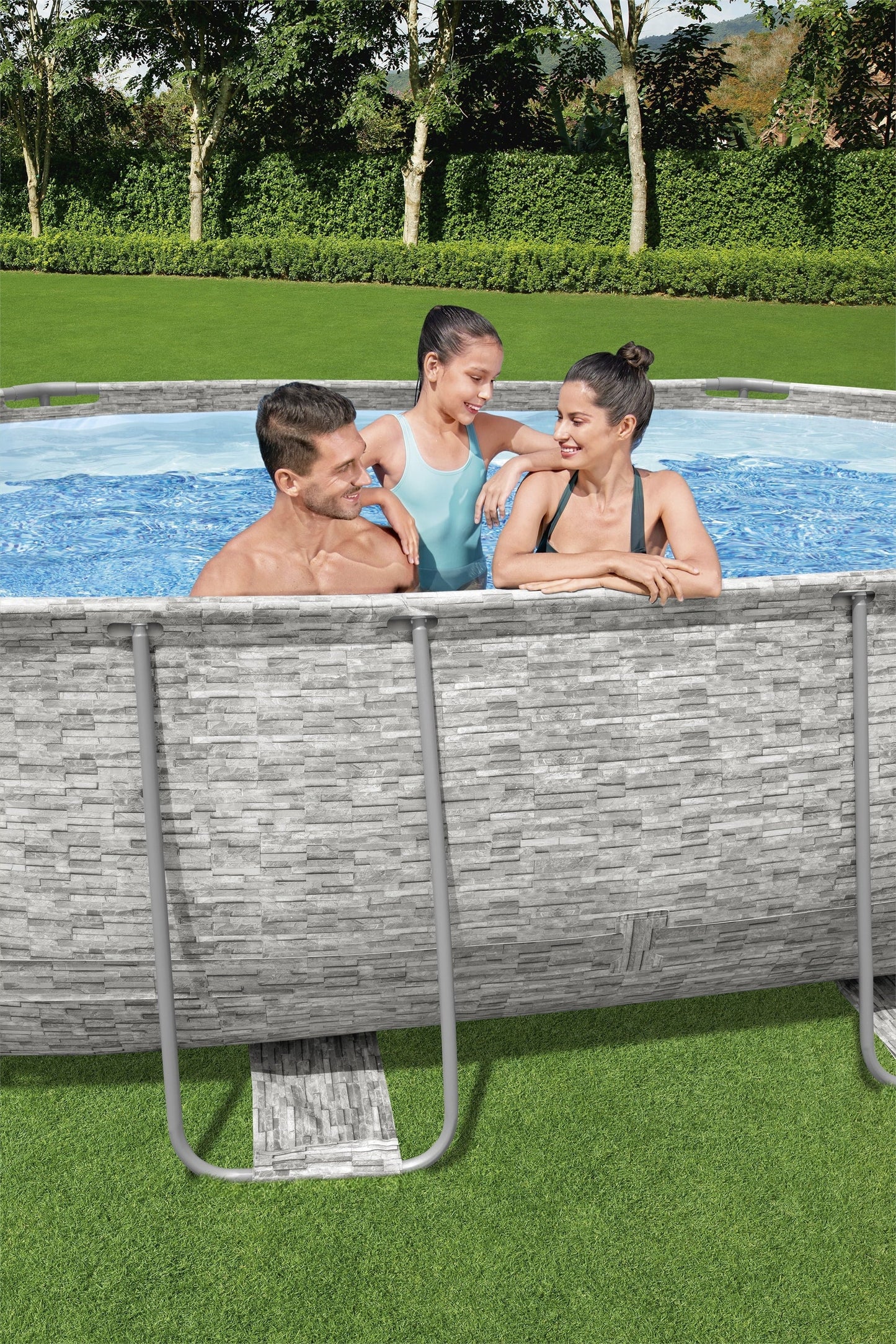 Coleman Power Steel 16 ft. x 10 ft. x 42 in. Oval Metal Frame Above Ground Pool Set