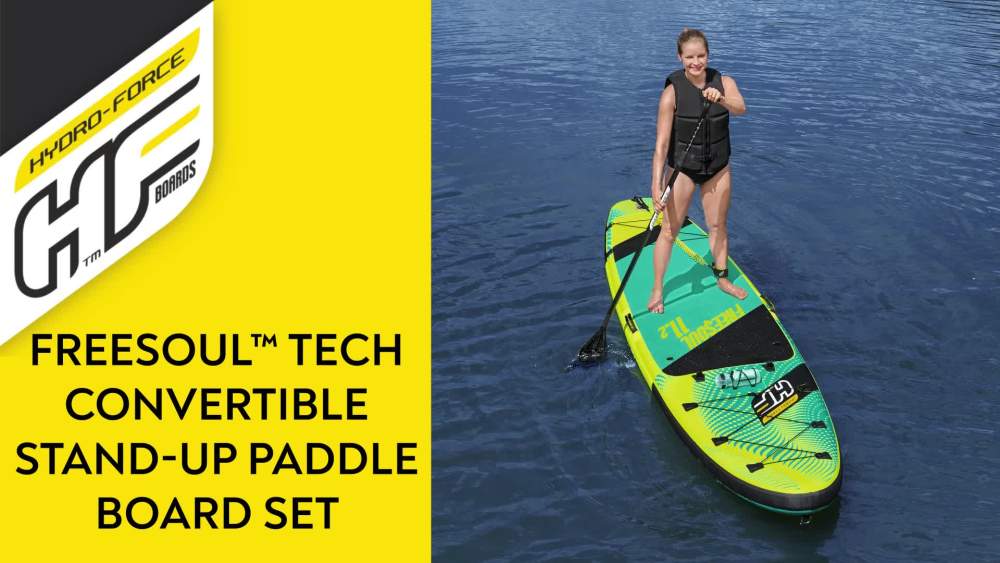 Hydro-Force Freesoul Tech Convertible Stand-up Paddleboard and Inflatable Kayak Set